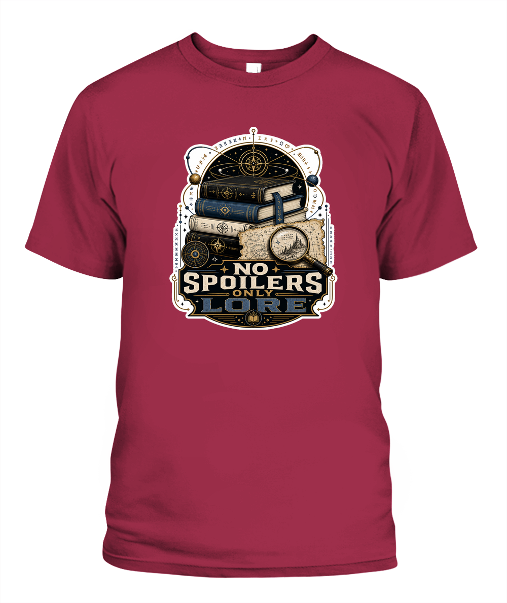 No Spoilers Only Lore Book Lover T-Shirt | Reading Gift