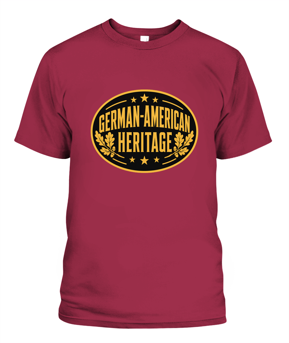 German-American Heritage — T-Shirt in Crimson