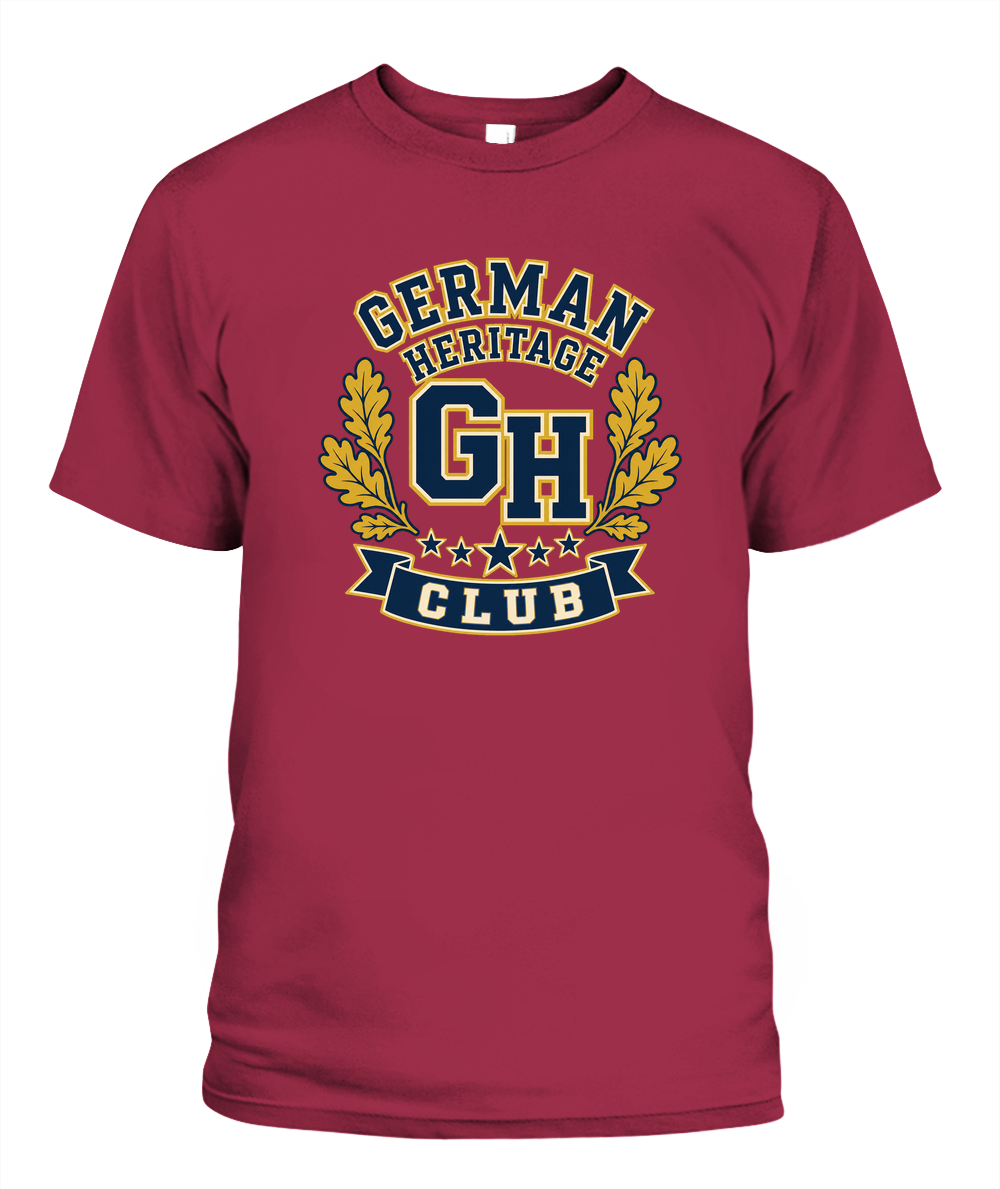 German Heritage Club — T-Shirt in Crimson