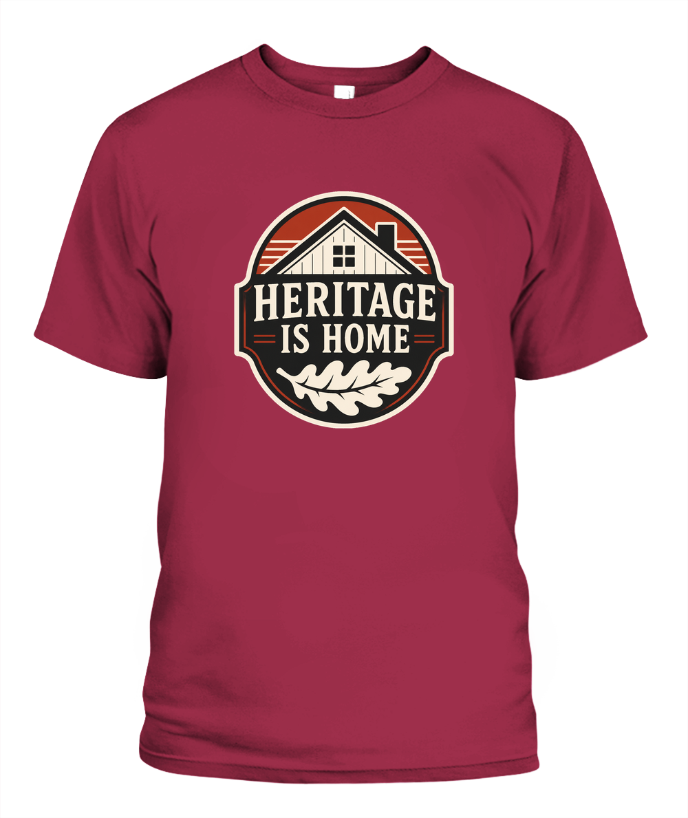 Heritage Is Home — T-Shirt in Crimson