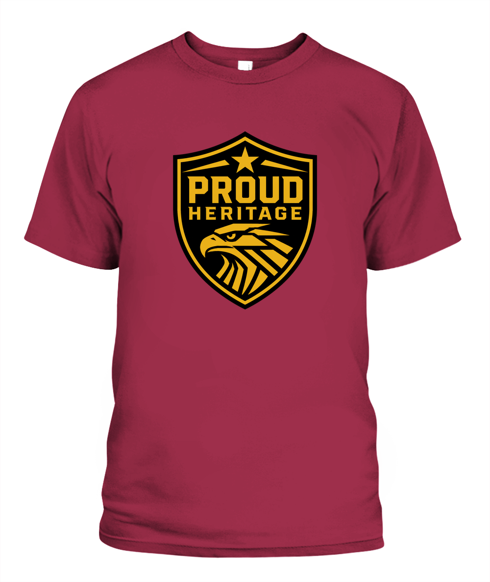Proud Heritage — T-Shirt in Crimson