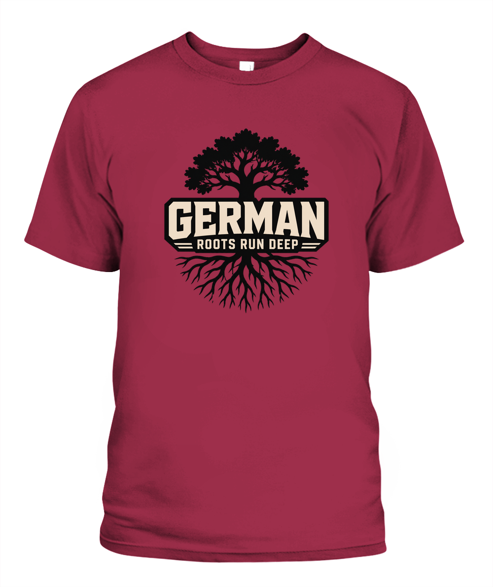 German Roots Run Deep — T-Shirt in Crimson