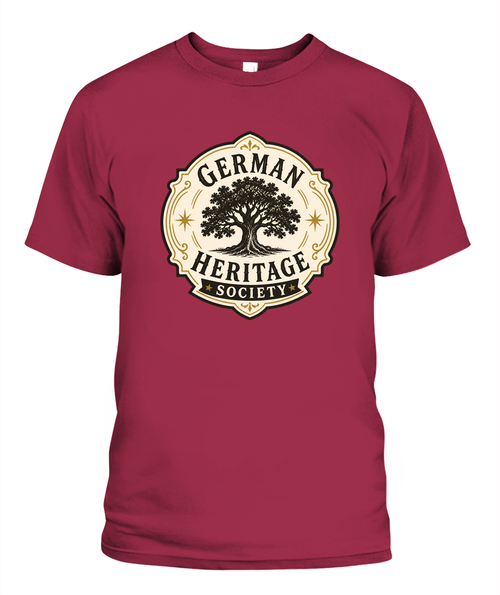 German Heritage Society — T-Shirt in Crimson
