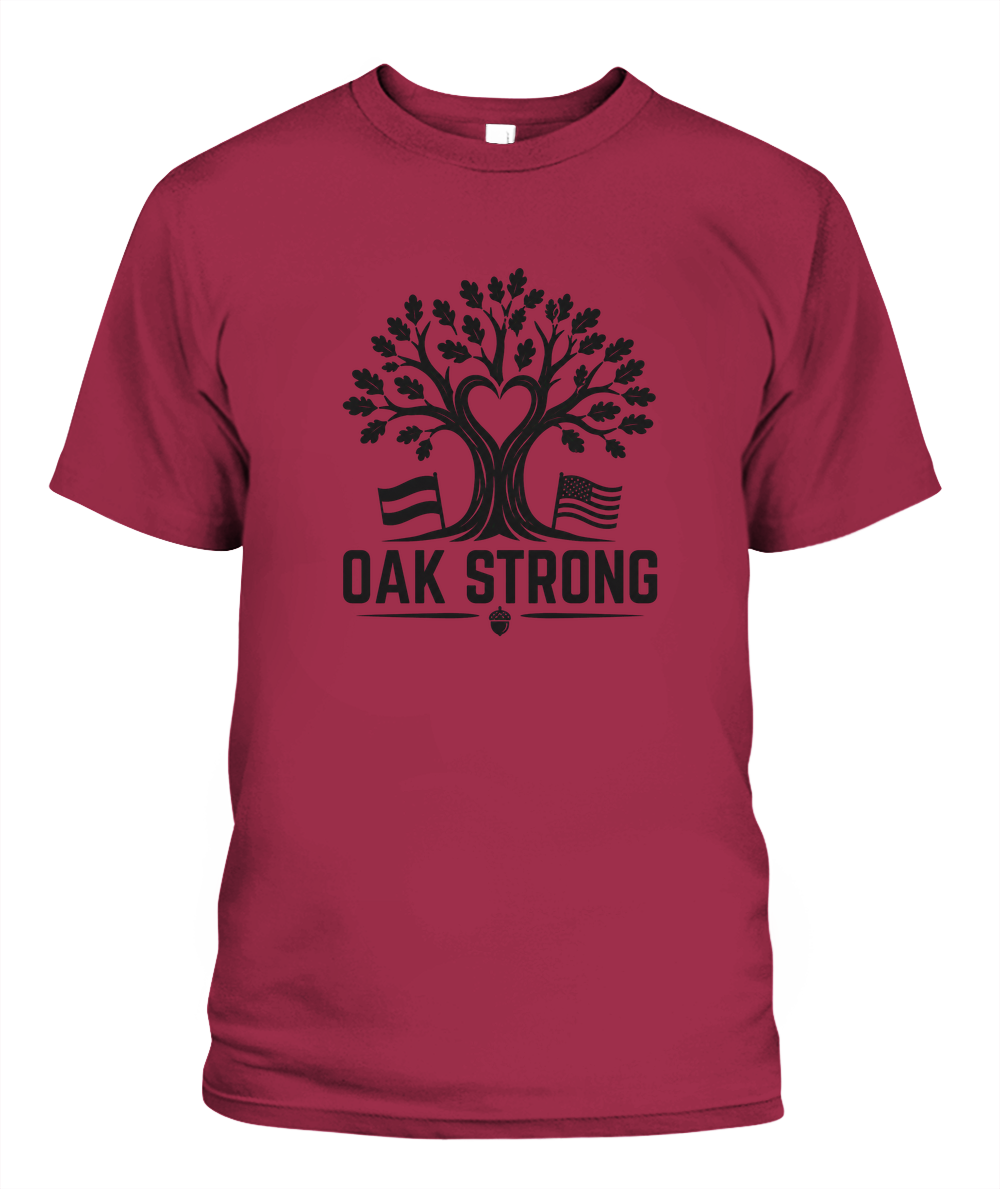 Oak Strong — T-Shirt in Crimson