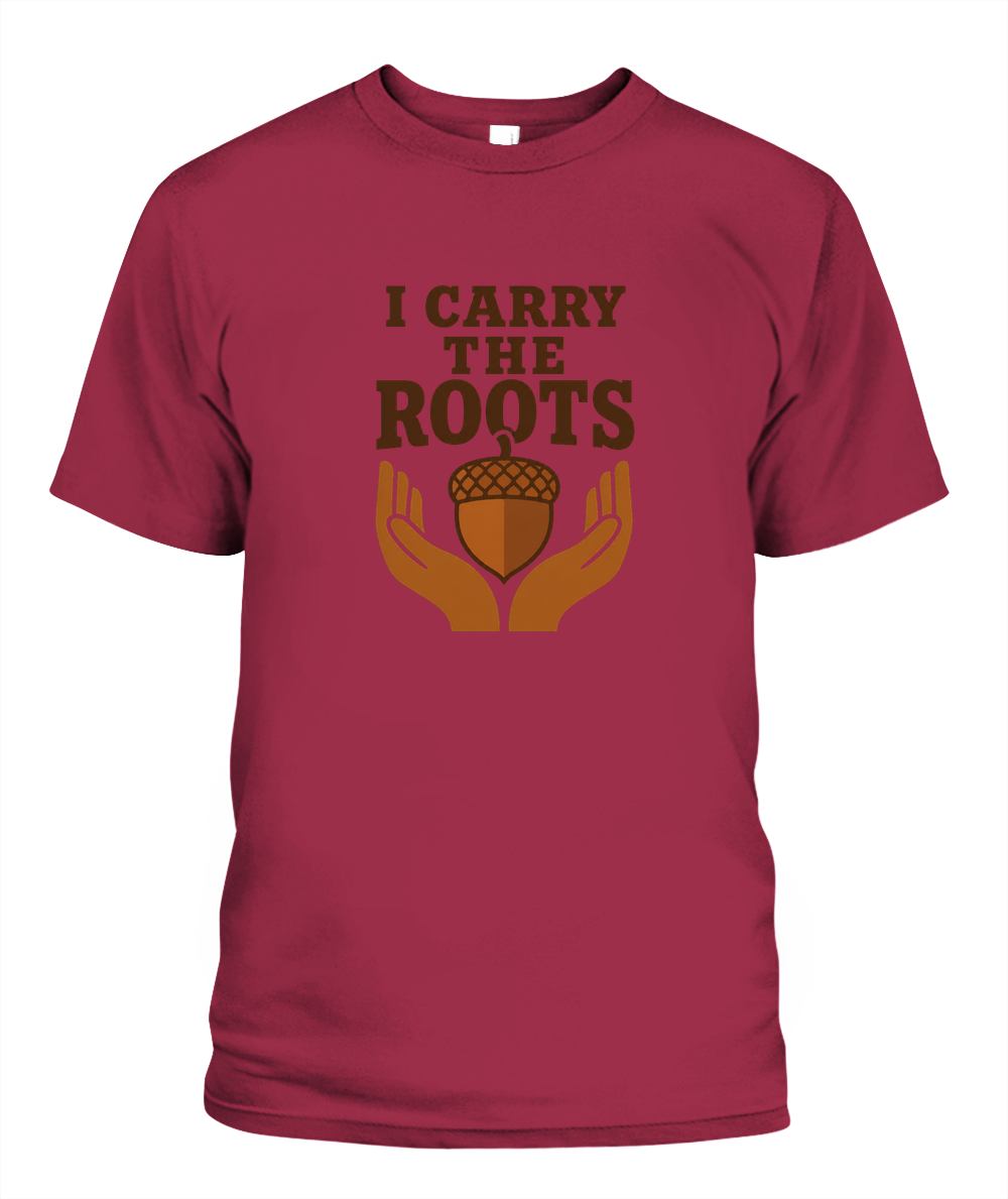 I Carry The Roots — T-Shirt in Crimson