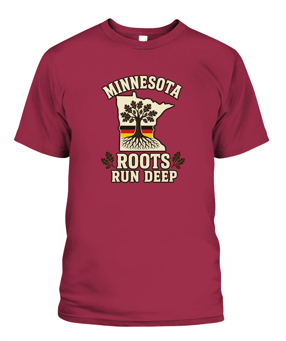 Minnesota Roots Run Deep — T-Shirt in Crimson