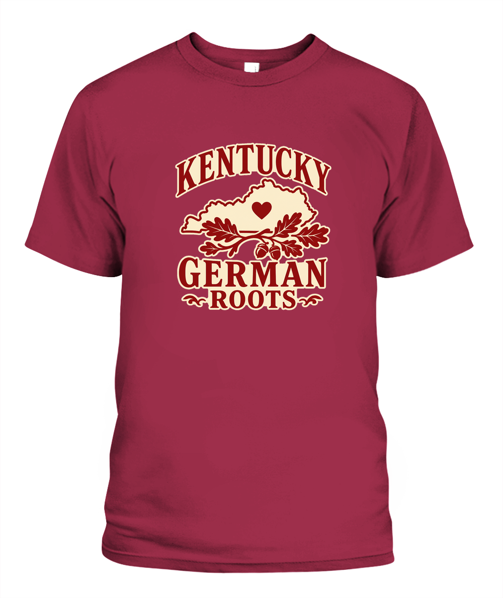 Kentucky German Roots — T-Shirt in Crimson