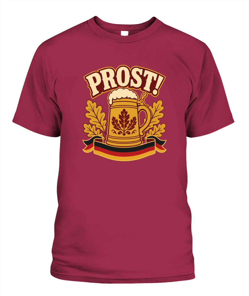 Prost! — T-Shirt in Crimson
