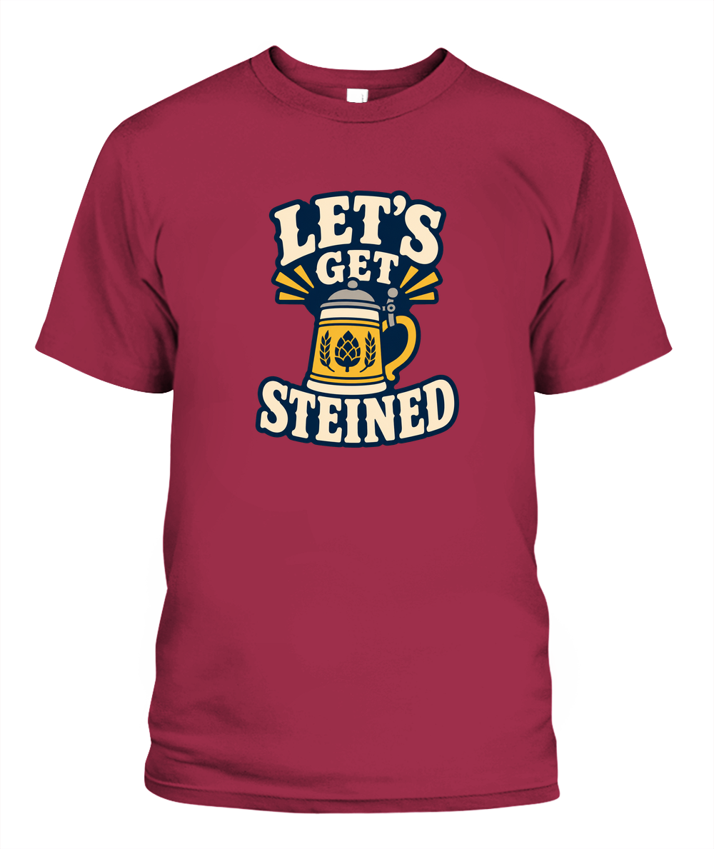 Let's Get Steined — T-Shirt in Crimson