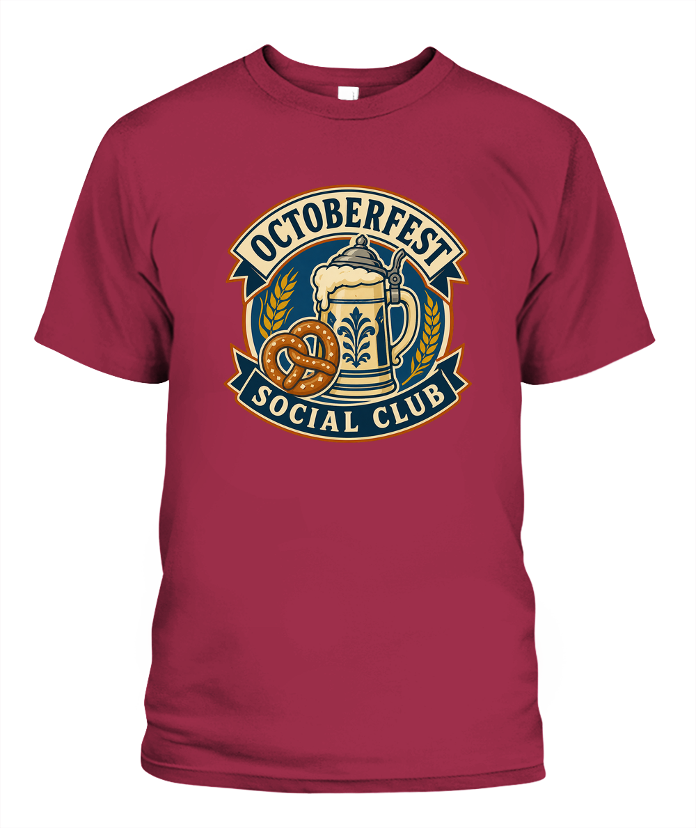 Octoberfest Social Club — T-Shirt in Crimson
