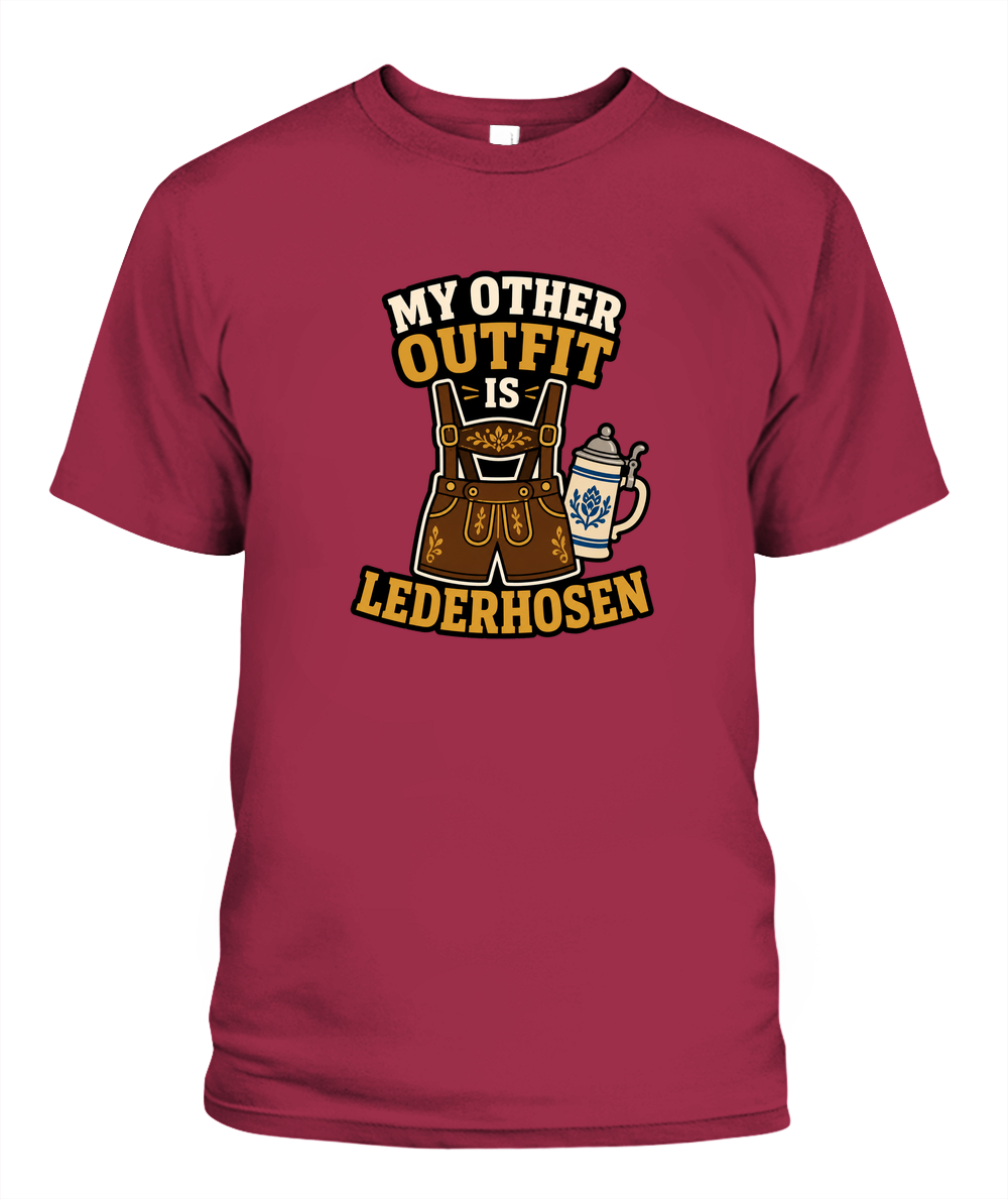 My Other Outfit Is Lederhosen — T-Shirt in Crimson