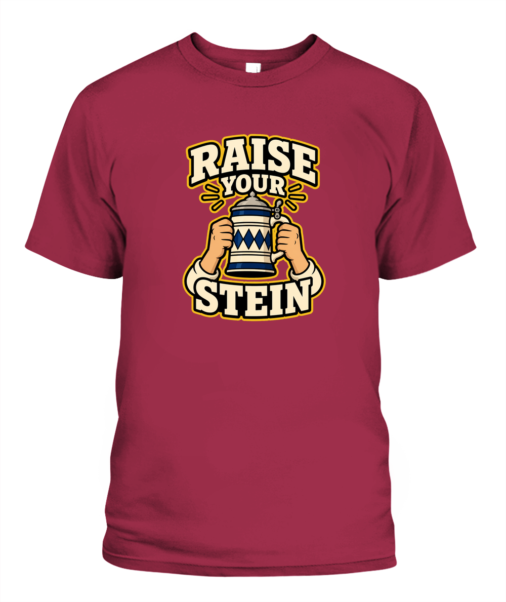 Raise Your Stein — T-Shirt in Crimson