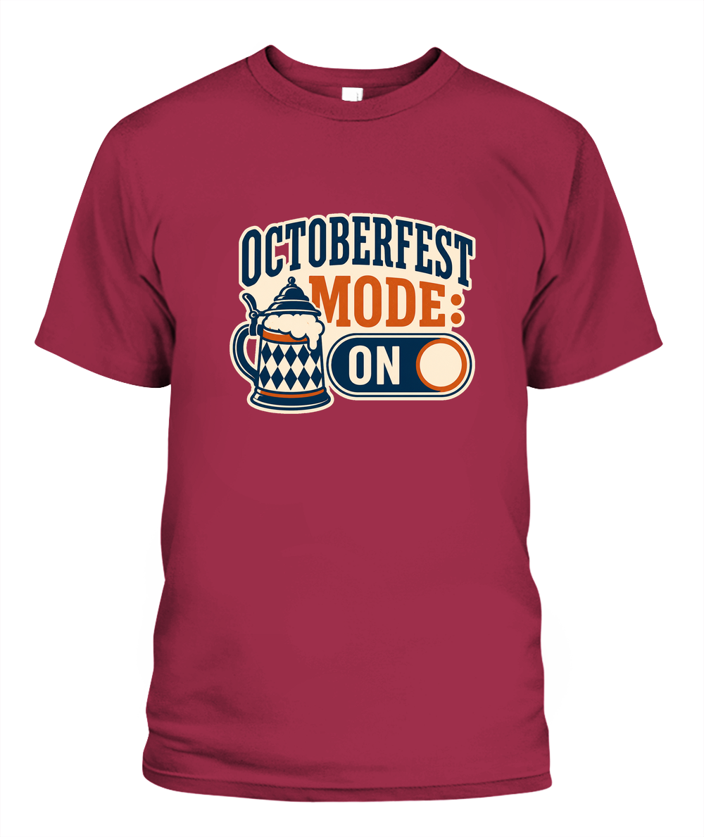 Octoberfest Mode: On — T-Shirt in Crimson