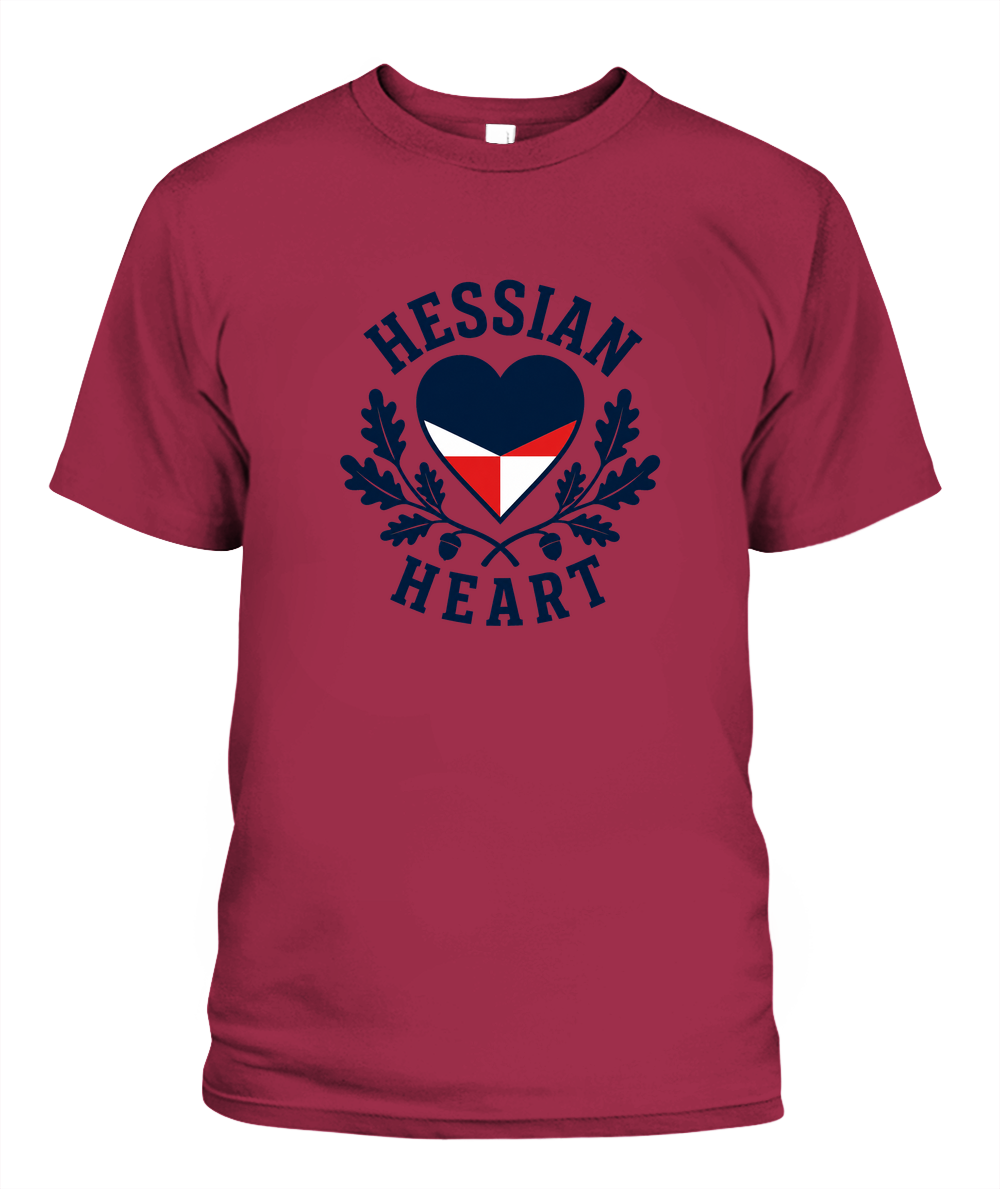 Hessian Heart — T-Shirt in Crimson