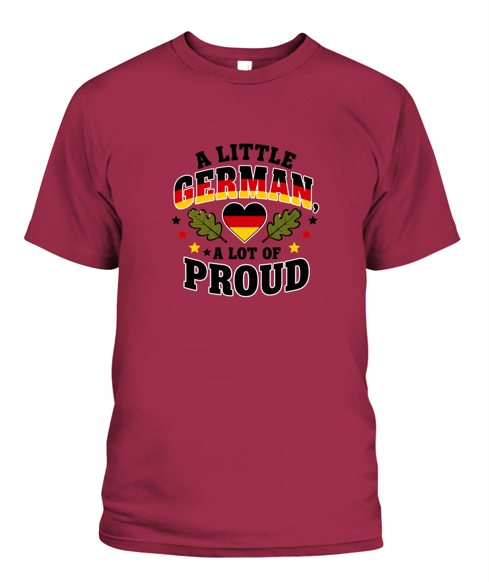 A Little German, A Lot Of Proud — T-Shirt in Crimson