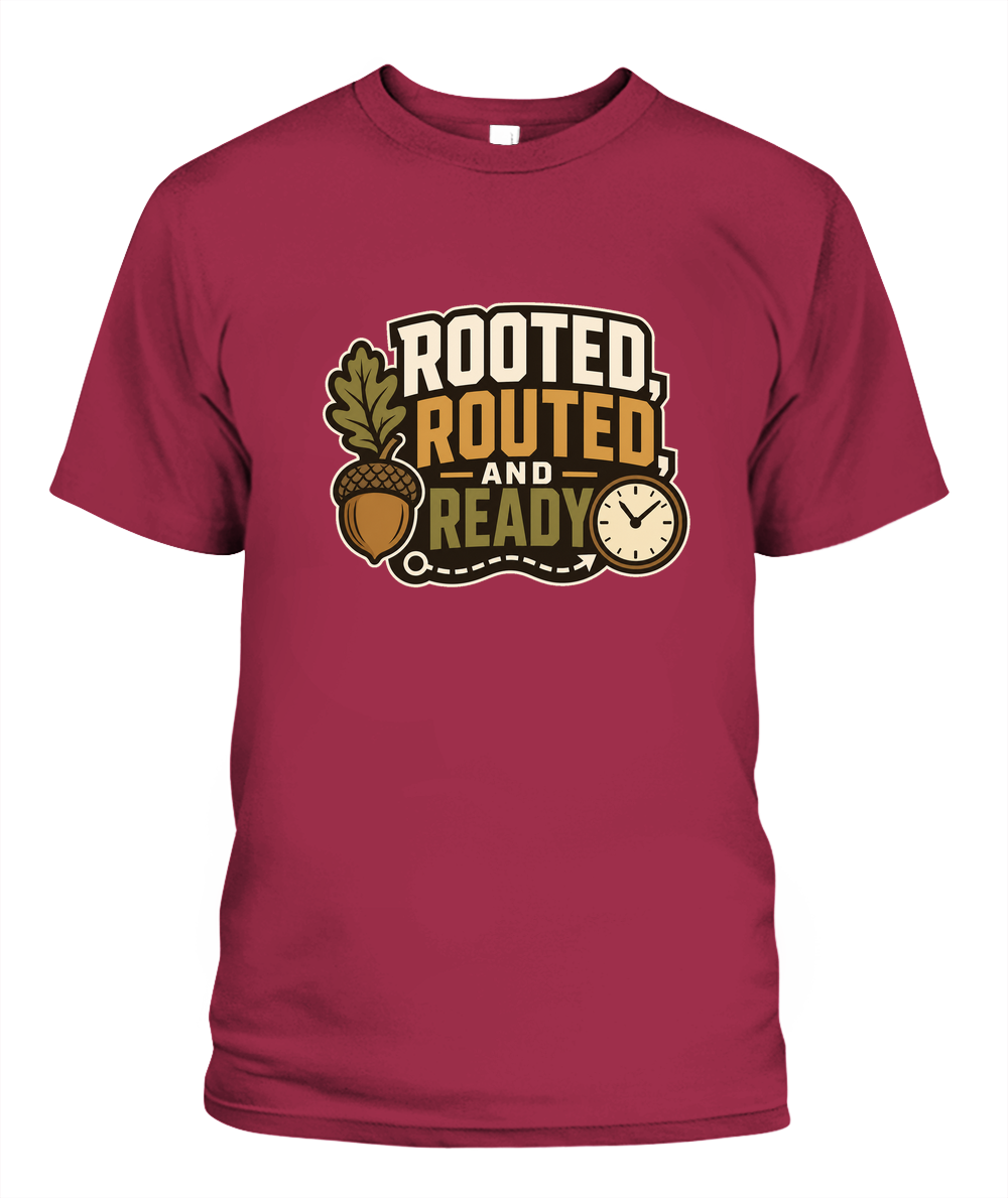 Rooted, Routed, And Ready — T-Shirt in Bay
