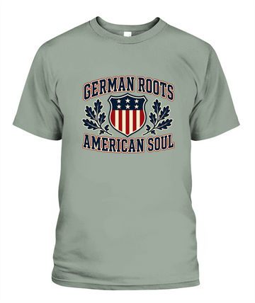 German Roots, American Soul — T-Shirt in Bay