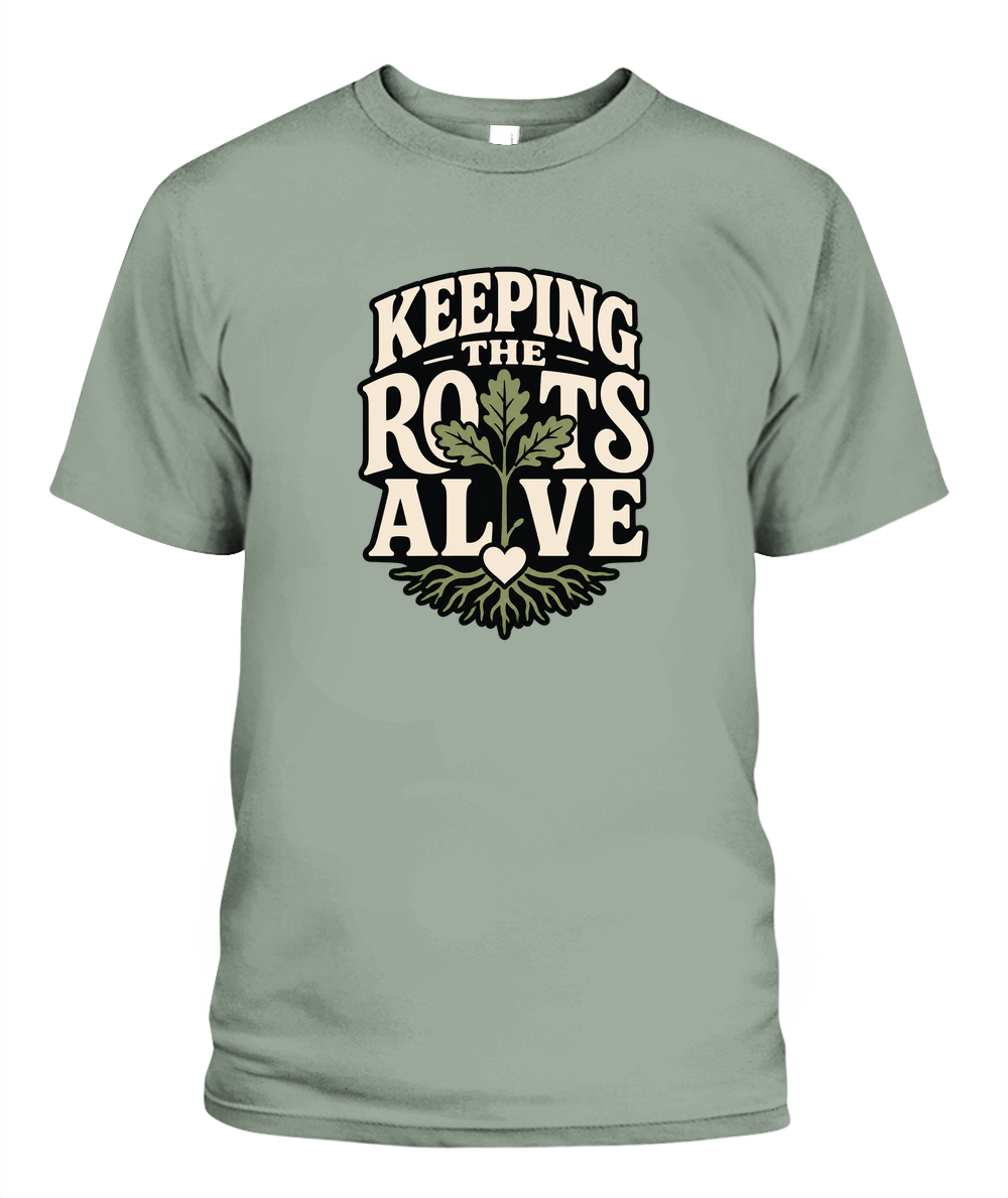 Keeping The Roots Alive — T-Shirt in Bay