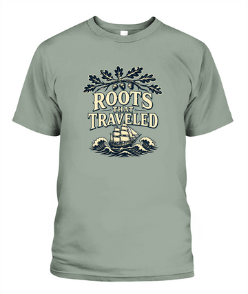 Roots That Traveled — T-Shirt in Bay