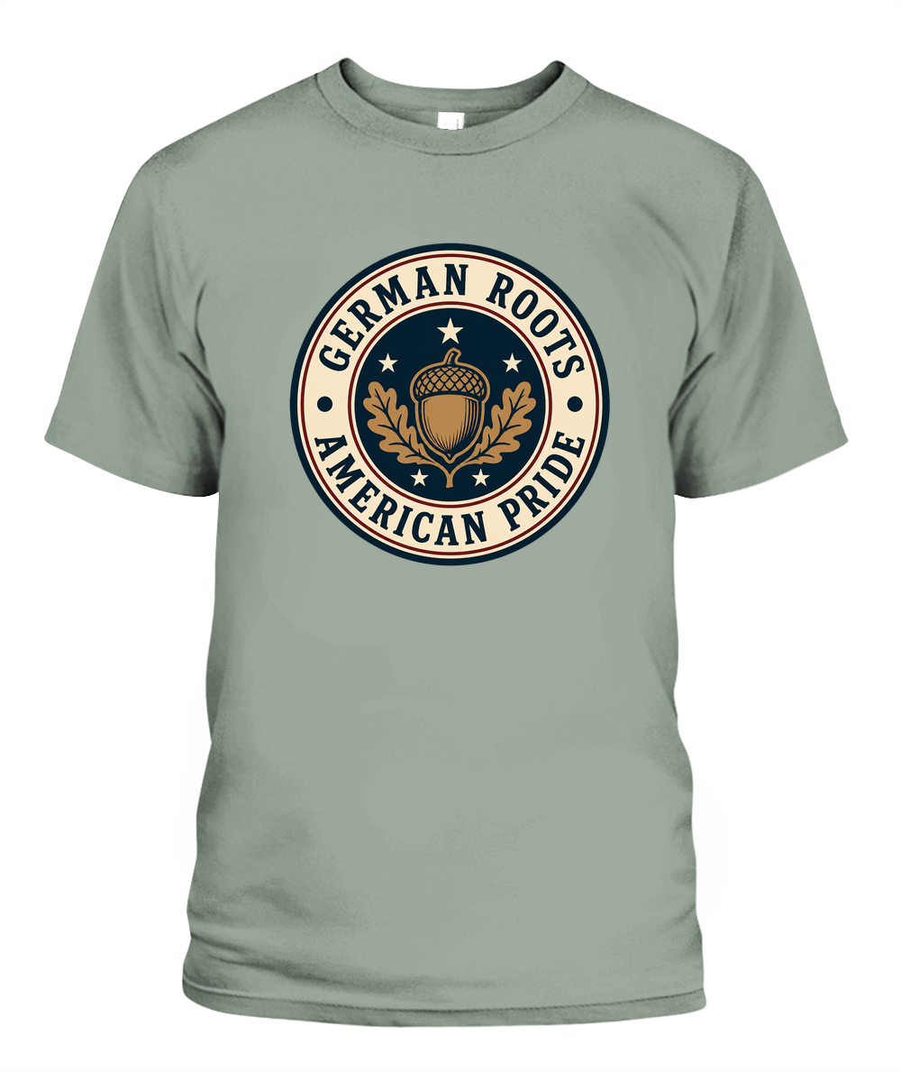 German Roots, American Pride — T-Shirt in Bay