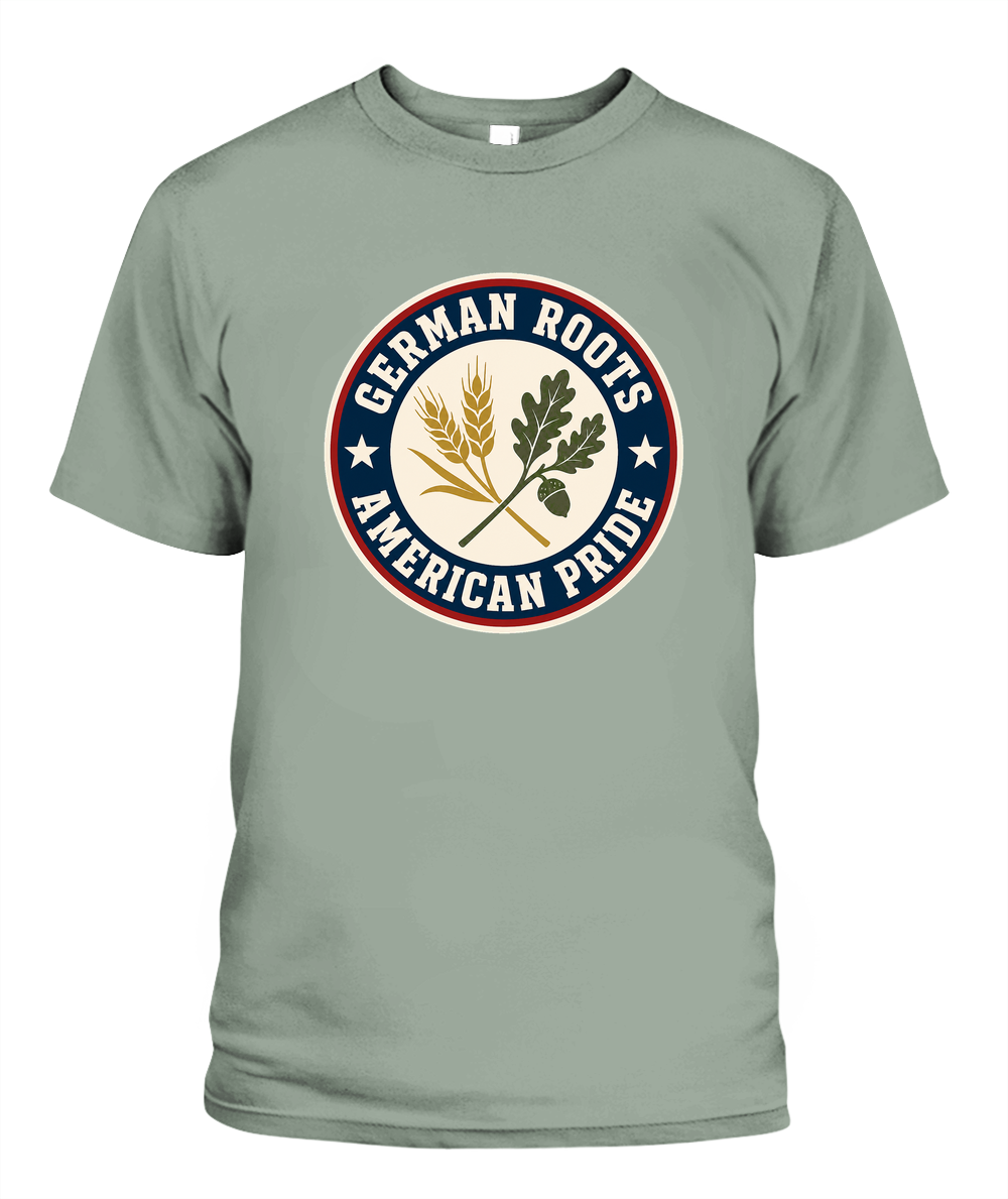German Roots, American Pride — T-Shirt in Bay