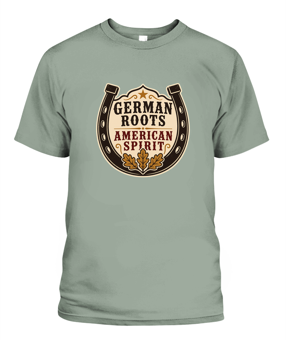 German Roots, American Spirit — T-Shirt in Bay