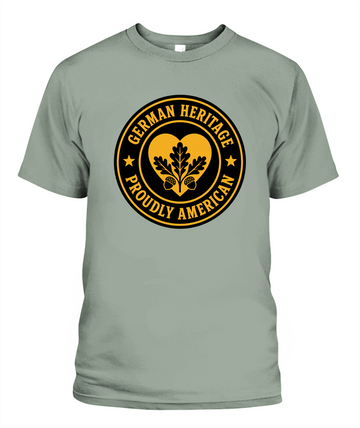 German Heritage, Proudly American — T-Shirt in Bay