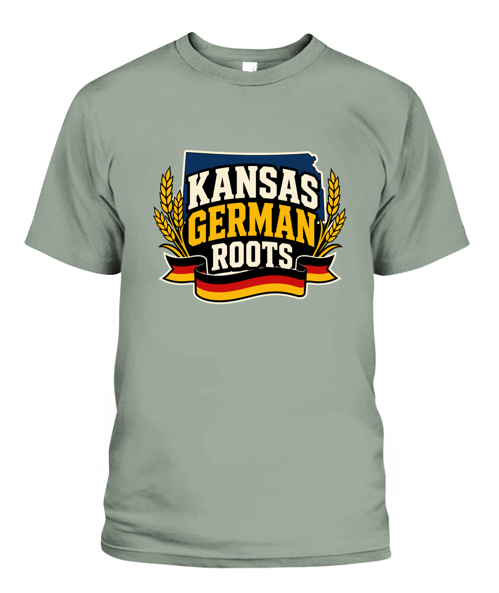 Kansas German Roots — T-Shirt in Bay