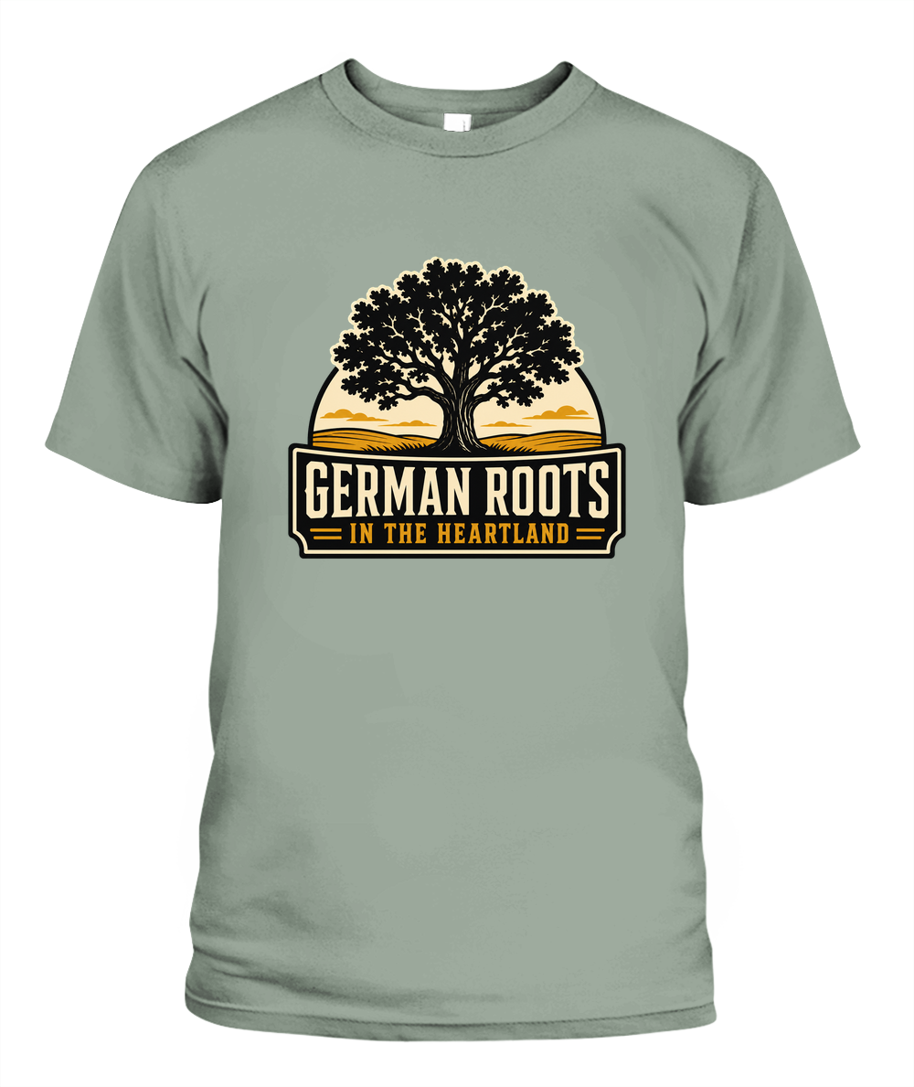 German Roots In The Heartland — T-Shirt in Bay