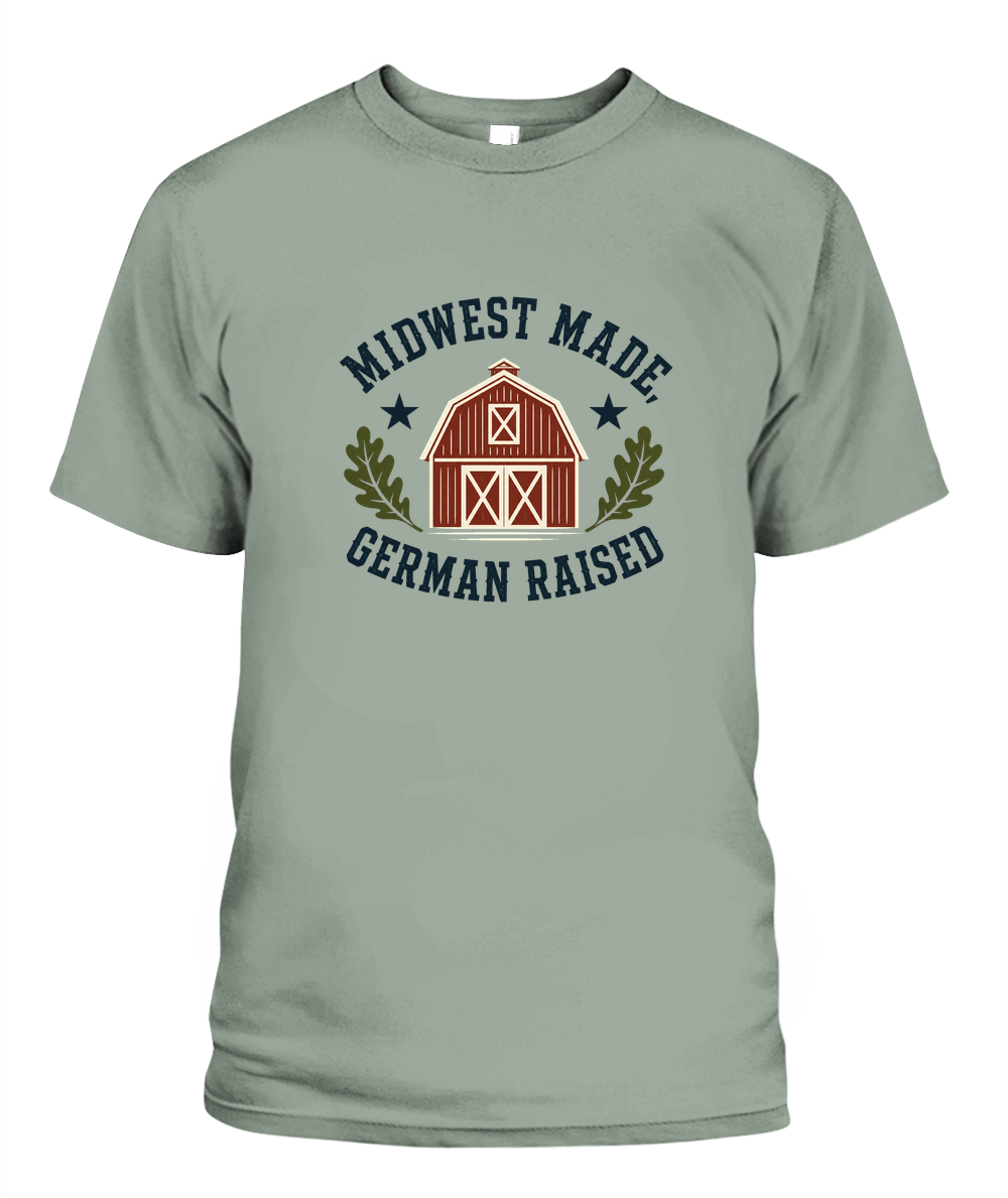 Midwest Made, German Raised — T-Shirt in Bay