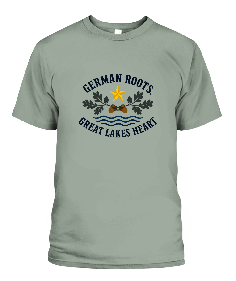 German Roots, Great Lakes Heart — T-Shirt in Bay
