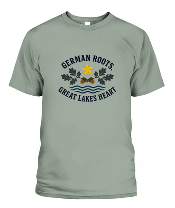 German Roots, Great Lakes Heart — T-Shirt in Bay