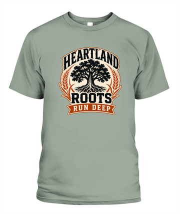 Heartland Roots Run Deep — T-Shirt in Bay