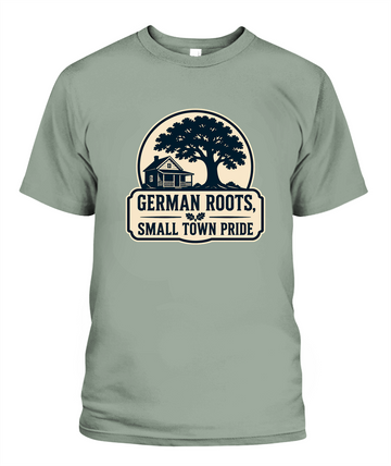 German Roots, Small Town Pride — T-Shirt in Bay