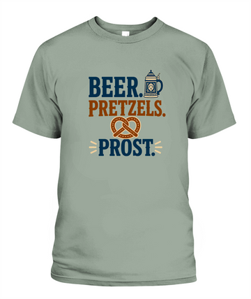 Beer. Pretzels. Prost. — T-Shirt in Bay