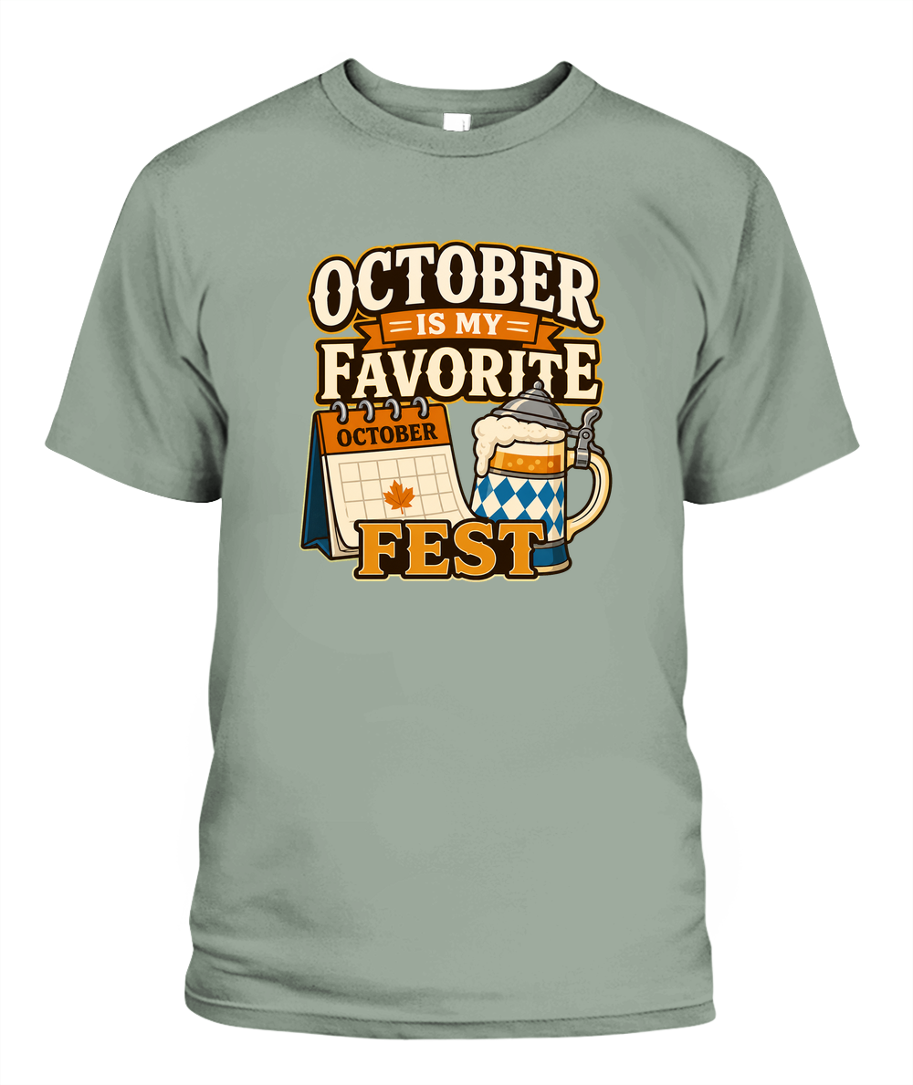 October Is My Favorite Fest — T-Shirt in Bay