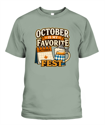 October Is My Favorite Fest — T-Shirt in Bay