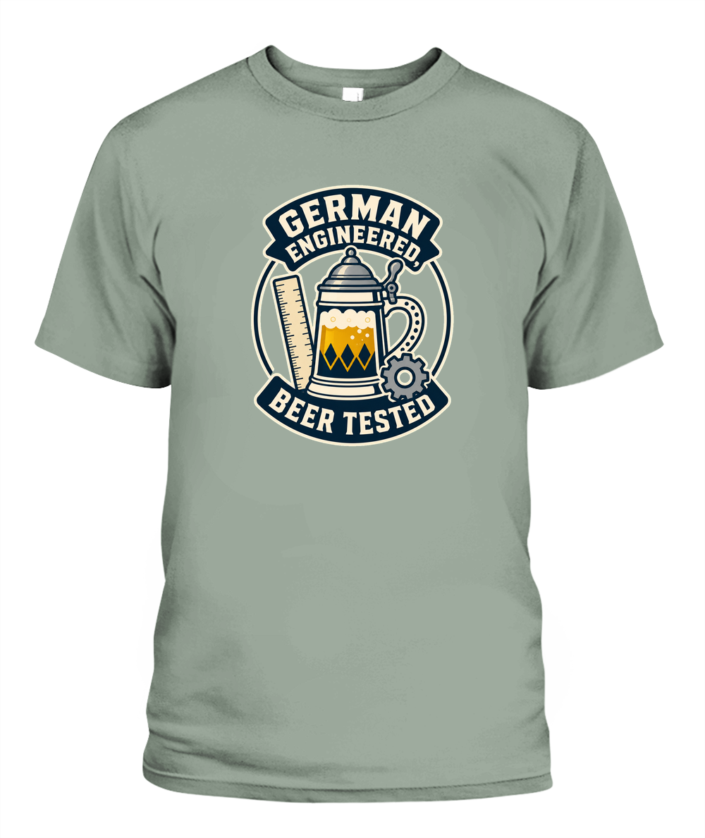 German Engineered, Beer Tested — T-Shirt in Bay