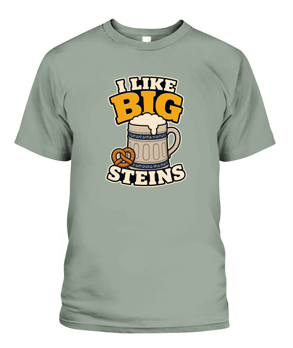 I Like Big Steins — T-Shirt in Bay