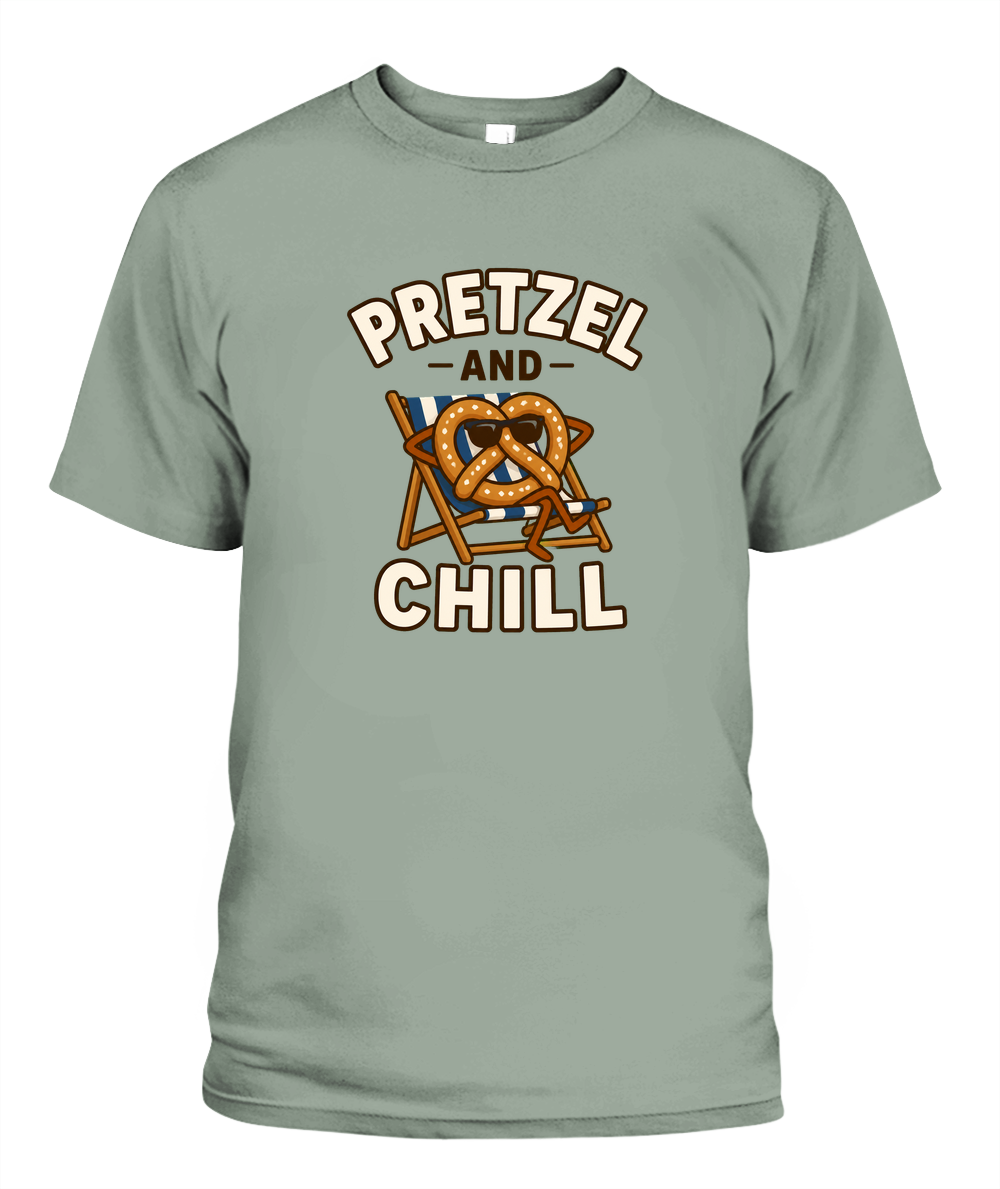 Pretzel And Chill — T-Shirt in Bay