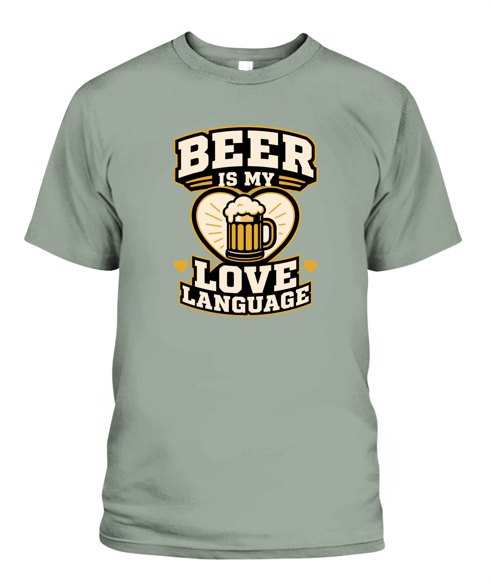 Beer Is My Love Language — T-Shirt in Bay