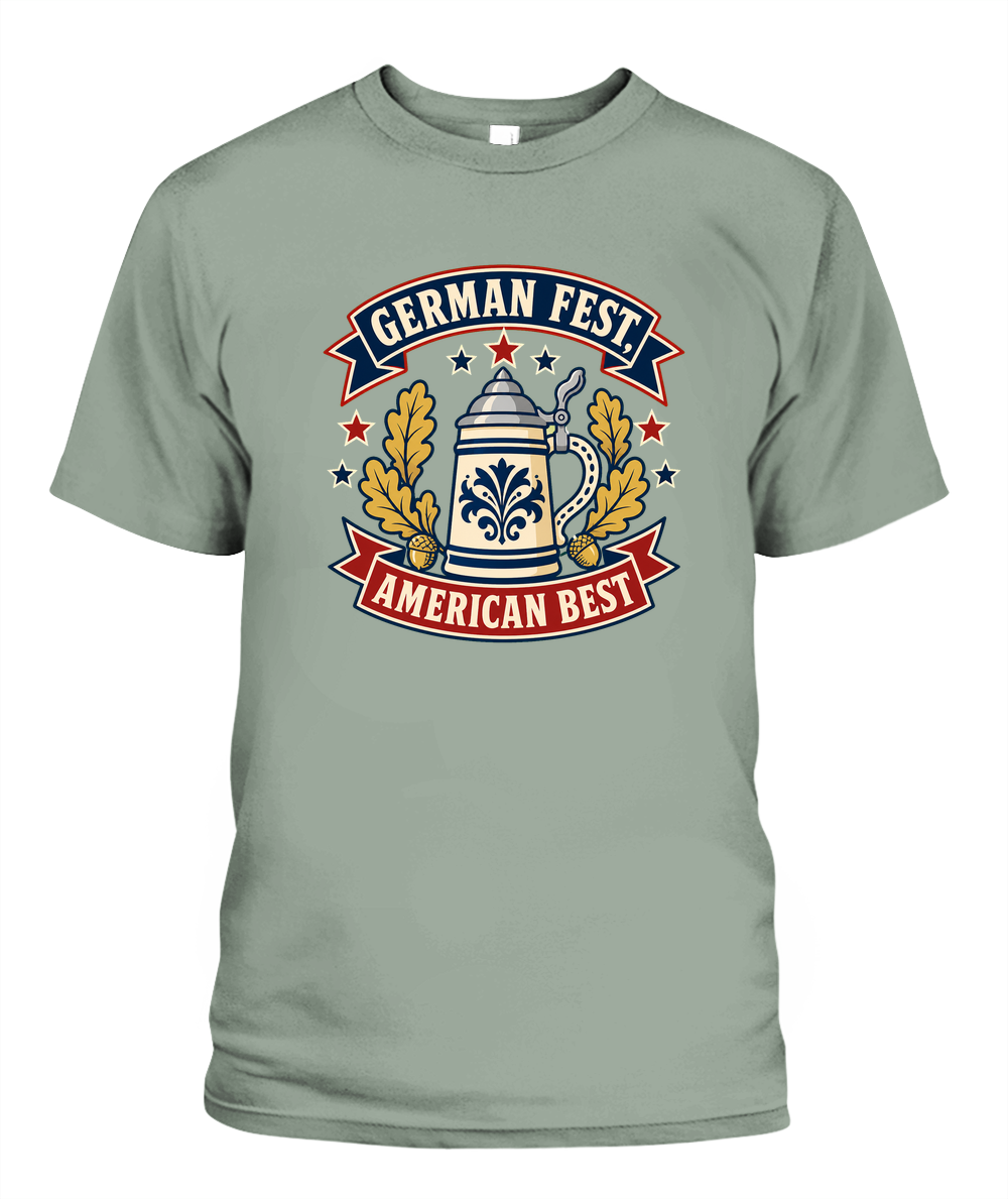 German Fest, American Best — T-Shirt in Bay