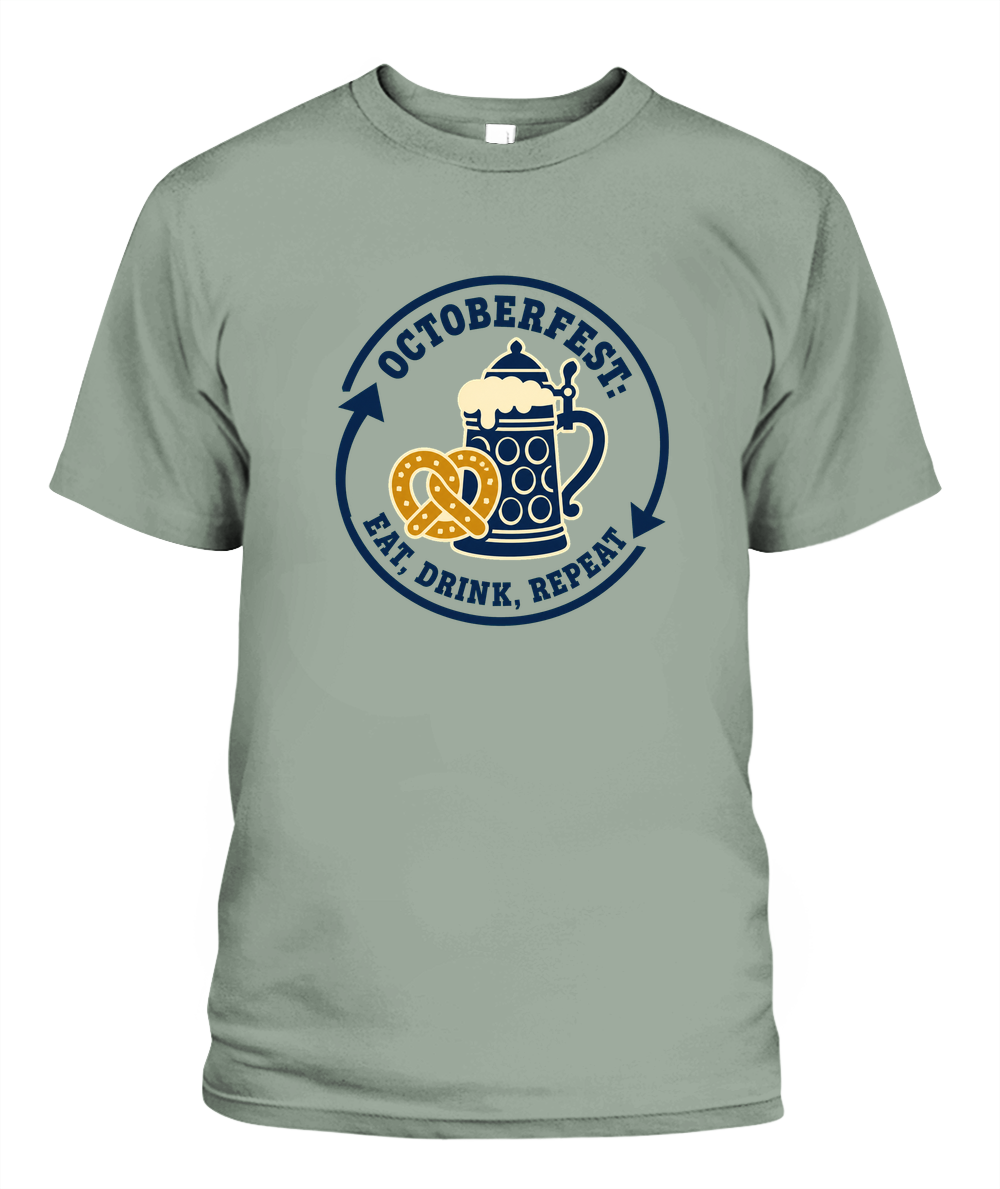 Octoberfest: Eat, Drink, Repeat — T-Shirt in Bay