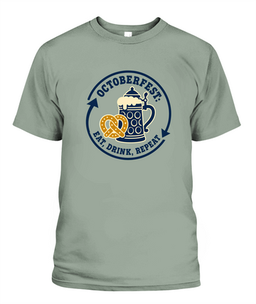 Octoberfest: Eat, Drink, Repeat — T-Shirt in Bay