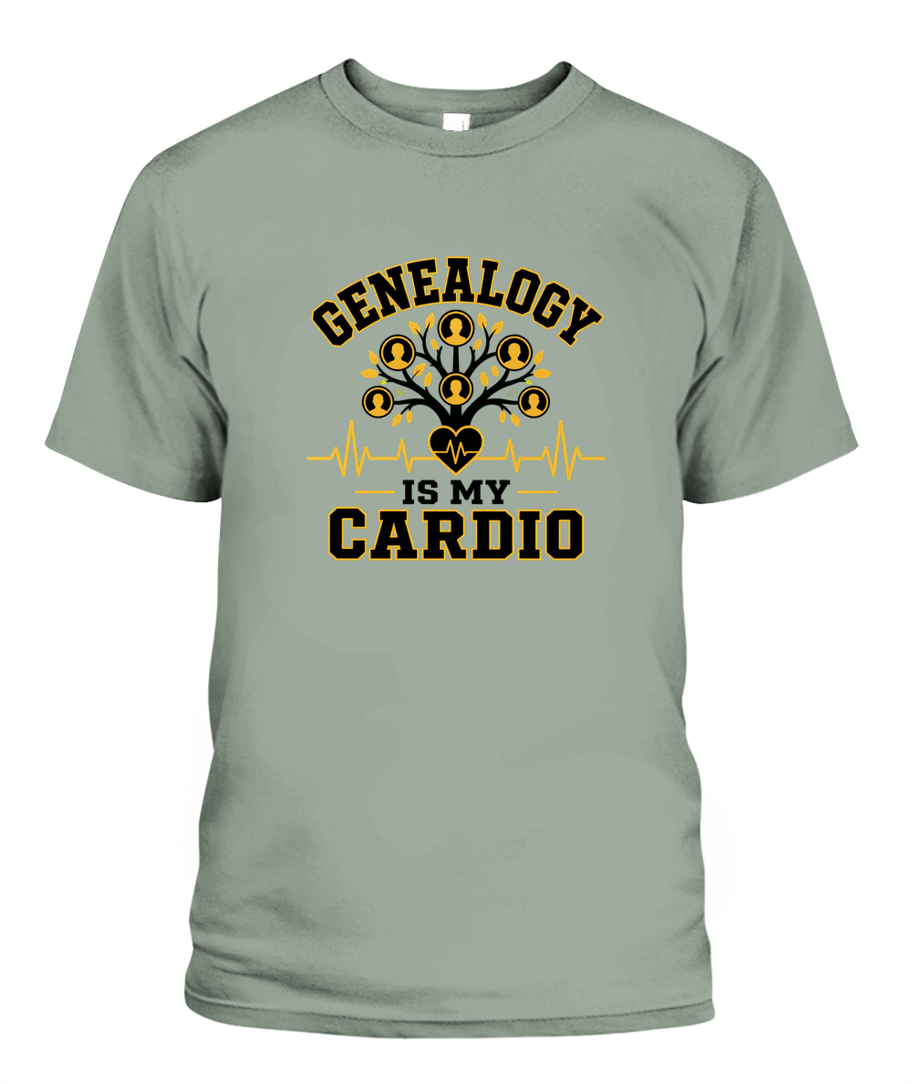 Genealogy Is My Cardio — T-Shirt in Bay