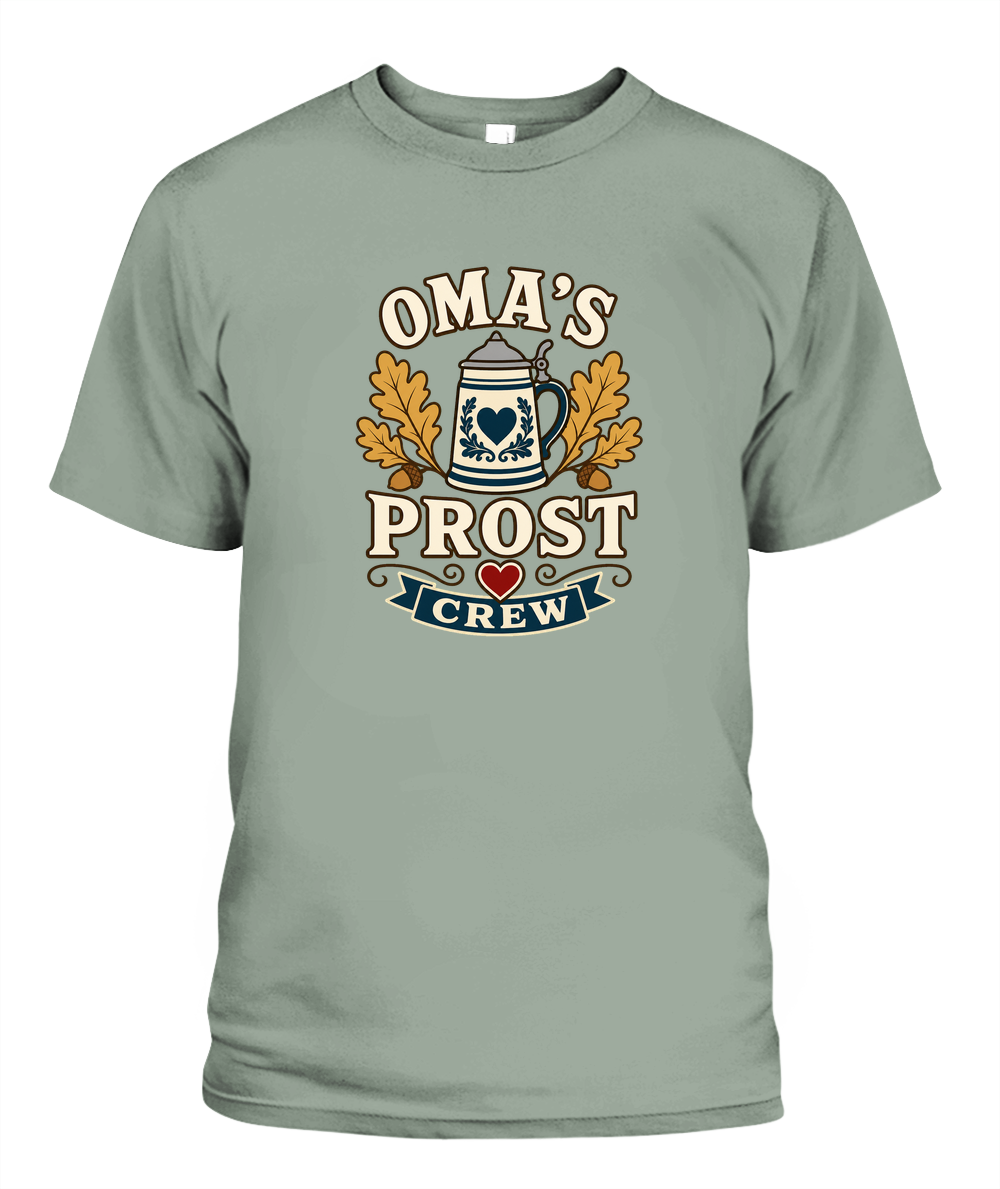 Oma's Prost Crew — T-Shirt in Bay