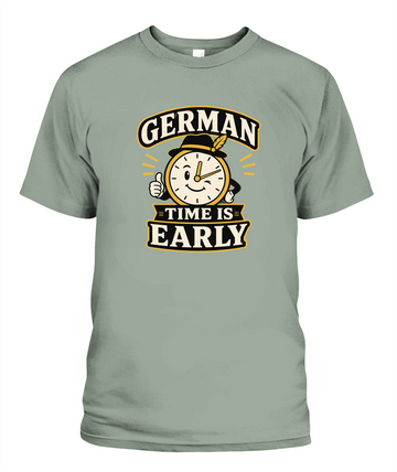 German Time Is Early — T-Shirt in Bay