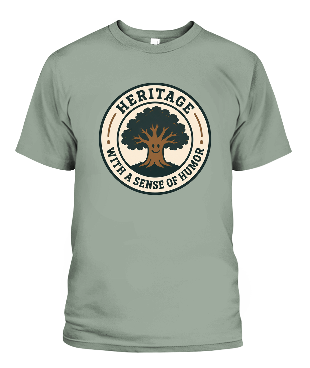 Heritage With A Sense Of Humor — T-Shirt in Bay