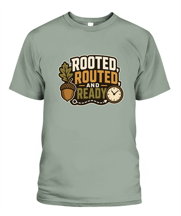 Rooted, Routed, And Ready — T-Shirt in Bay