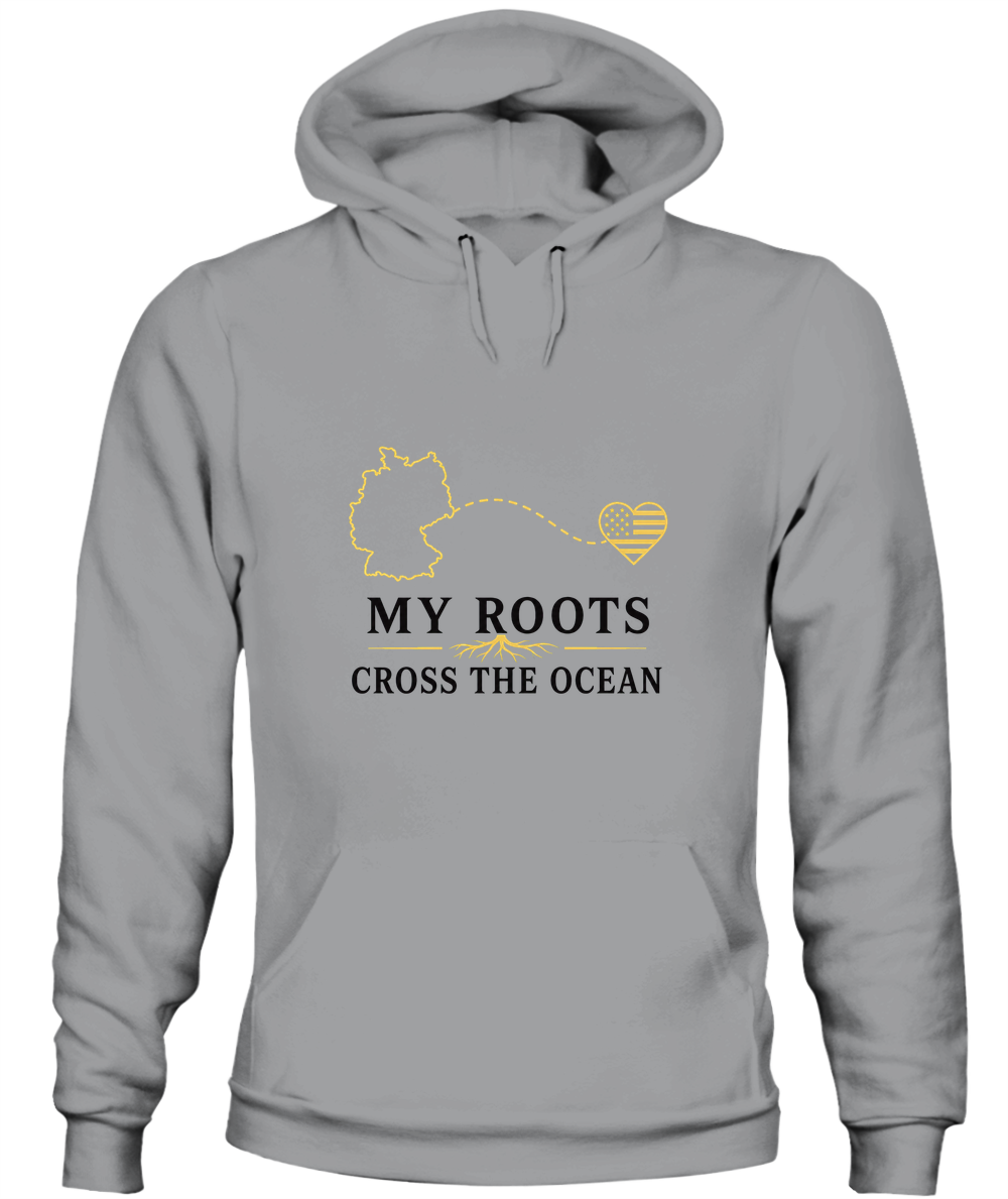 My Roots Cross The Ocean — Hoodie in Sport Grey
